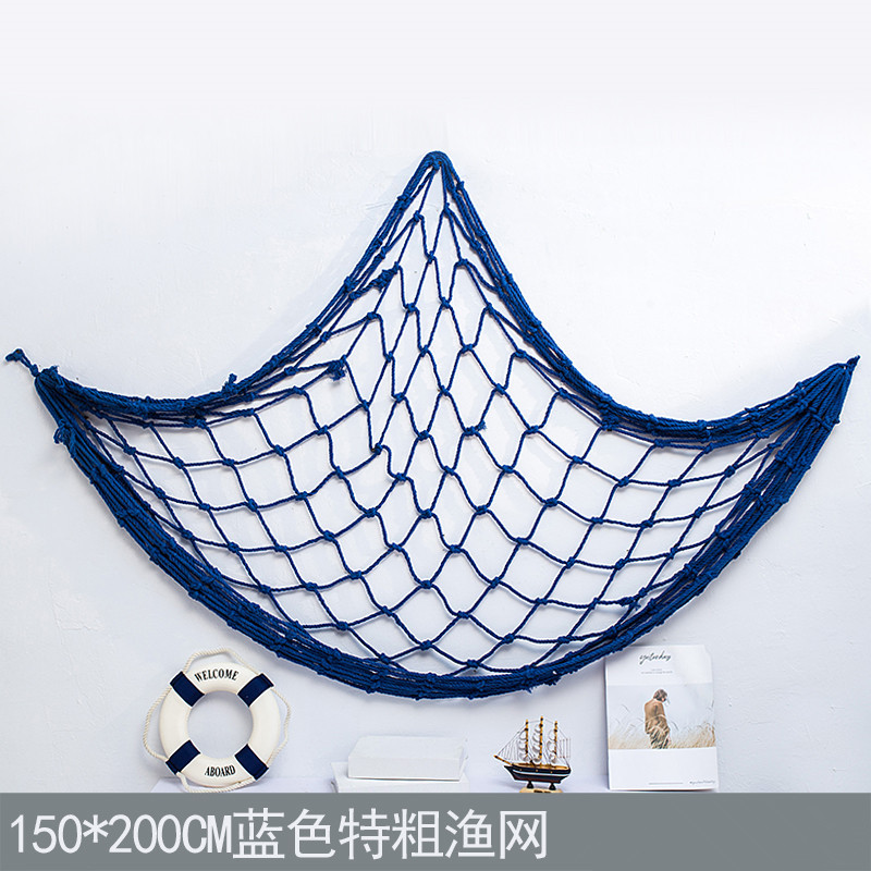 地中海風情漁網裝飾 粗線與麻繩的藝術融合